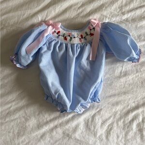 Smocked Girls Christmas Bubble